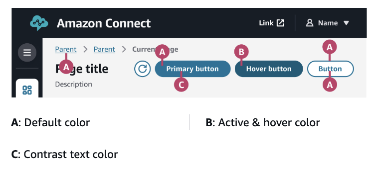 Workspace theme for primary actions color scheme.