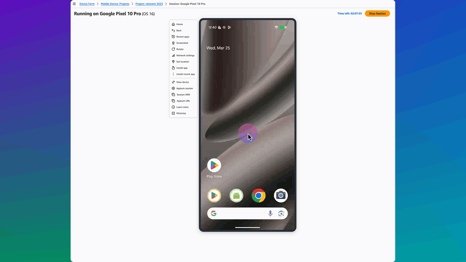 Minimize actions menu