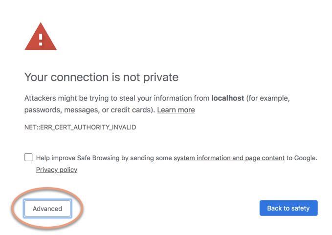 SSL warning