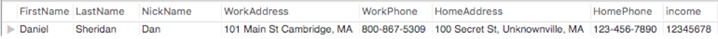 sample database for example