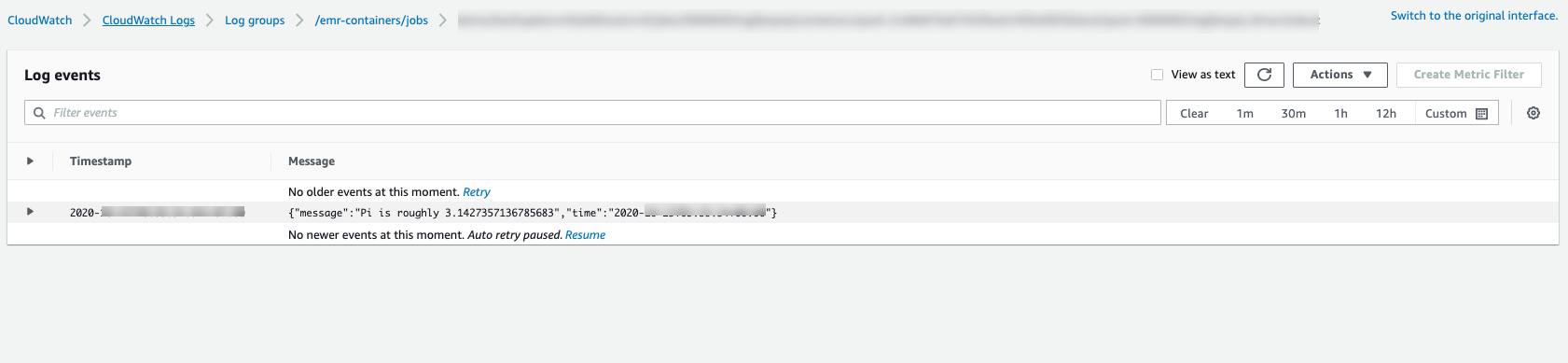 Monitoring using CloudWatch logs