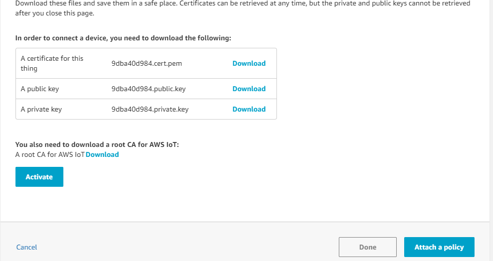 console screen showing files to be downloaded