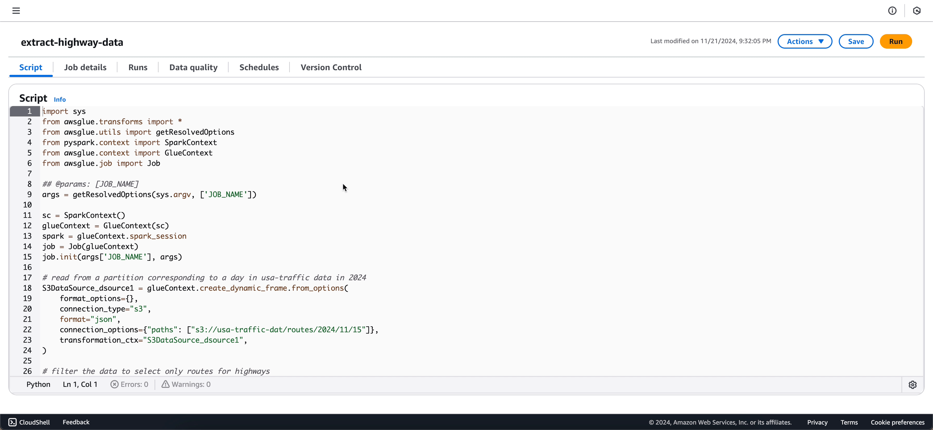 The GIF shows an end to end implementation of a failed run and the troubleshoot with AI feature running.