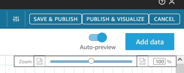 QuickSight save & publish button
