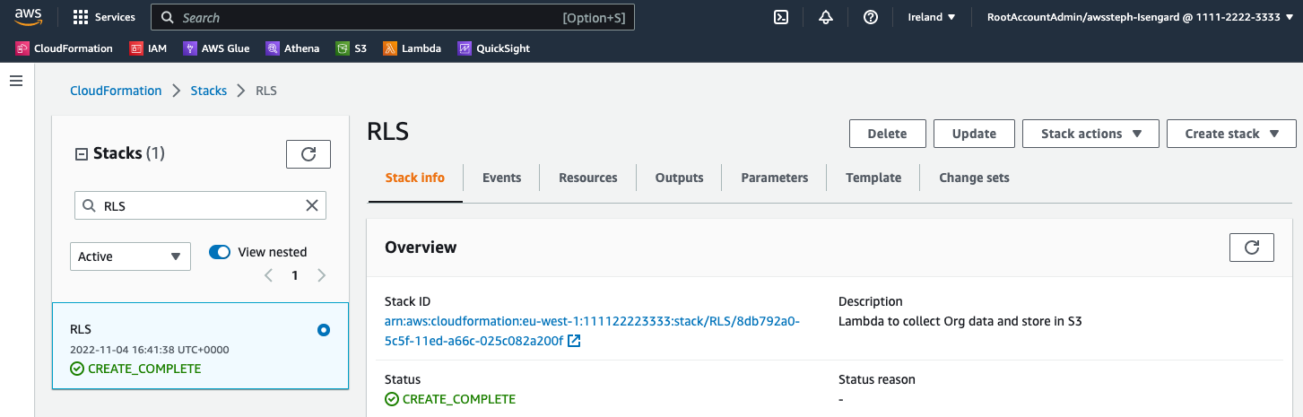 Create Cloudformation completion