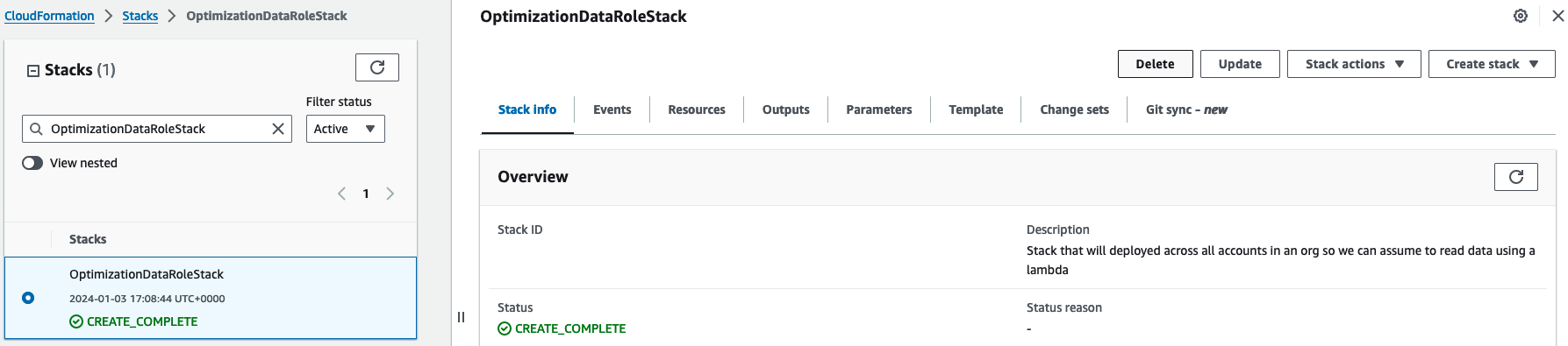 Collectors data read role stack
