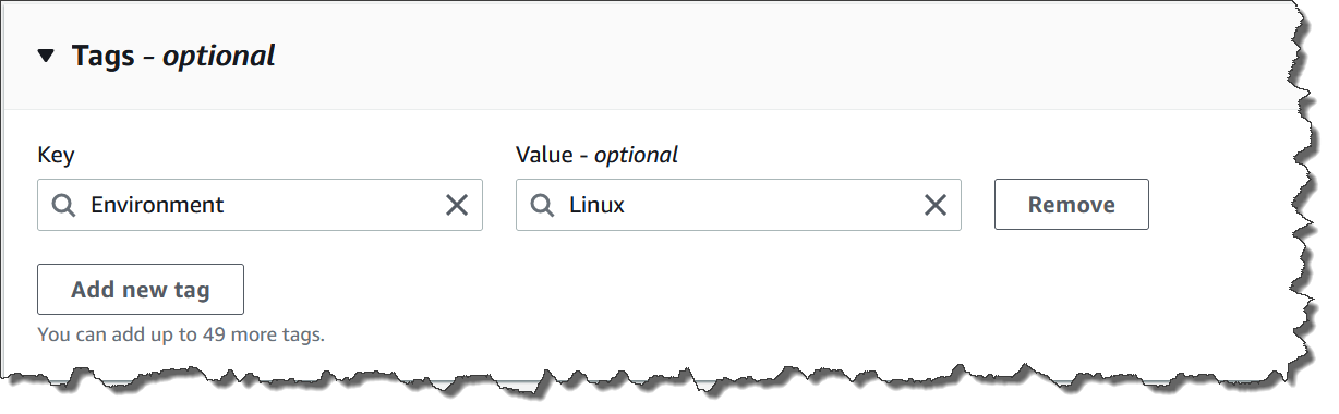 A Tags section in Incident Manager console pages lets you add multiple tag key-value pairs to a resource.