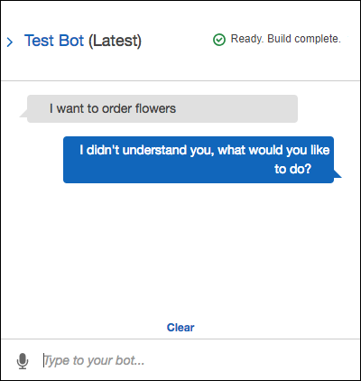 Test window shows missed utterance.