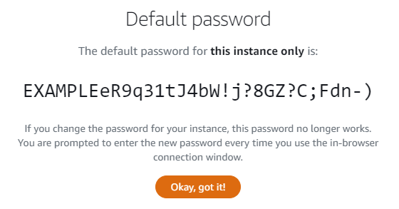 The default administrator password.