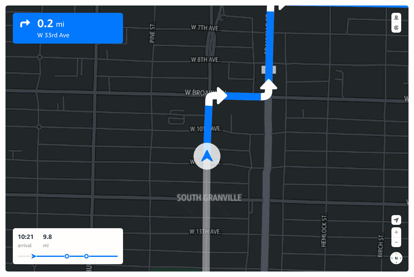 An overview of Amazon Location Service Routes.