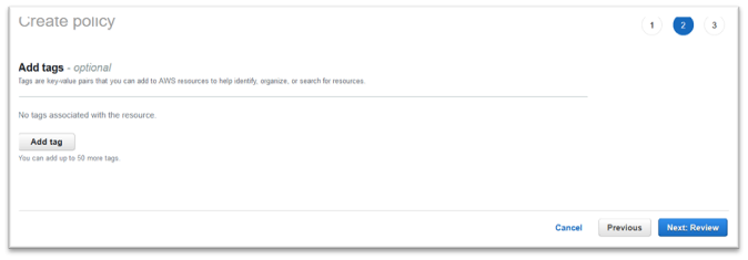 Tags with no data entered.