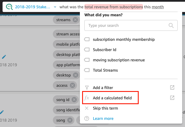 Image of adding a calculated field.