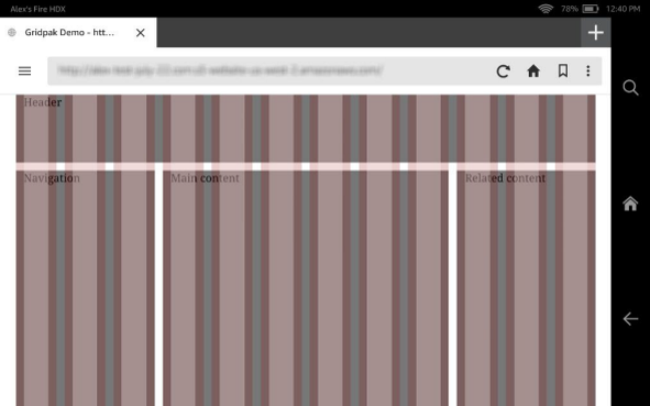 Website layout wireframe showing header, navigation, main content, and related content areas.