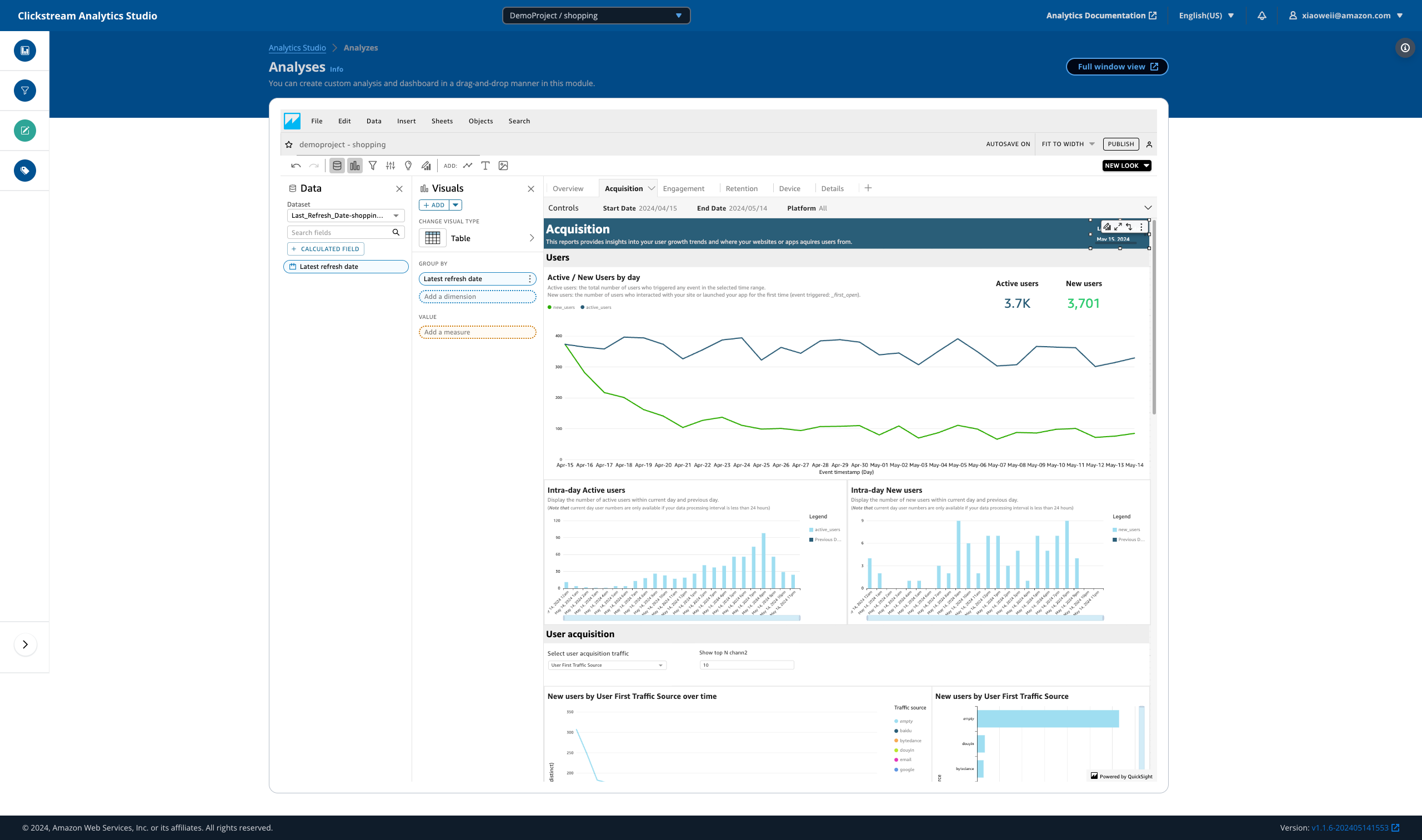 Analyses screenshot