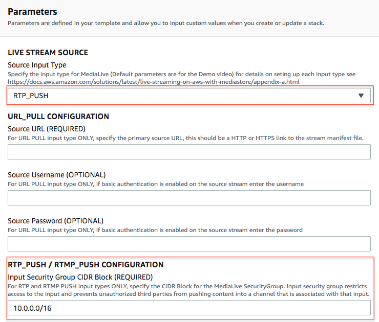 rtmp rtp input config