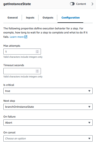 Error handling options
