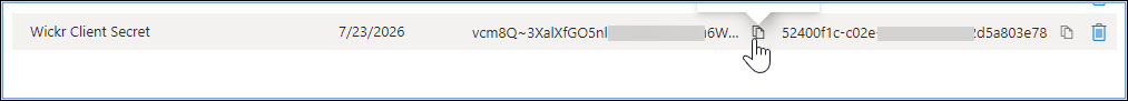 An example of a client secret value.