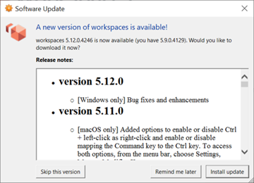 The WorkSpaces client installer for Windows.