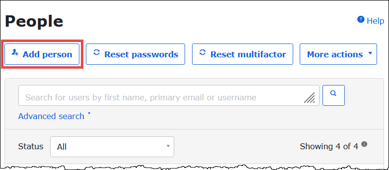 Scegli Add person (Aggiungi persona).