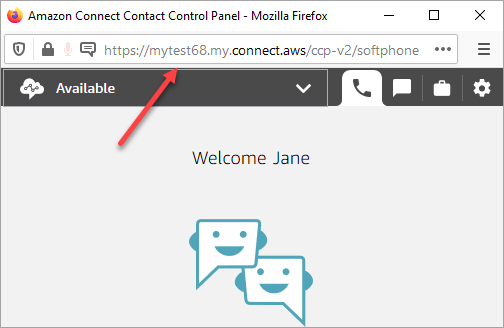Pannello di controllo dei contatti, l'URL.