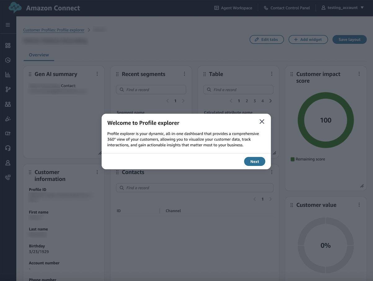 Aggiungi le autorizzazioni per consentire agli utenti di visualizzare i layout di Profile Explorer.