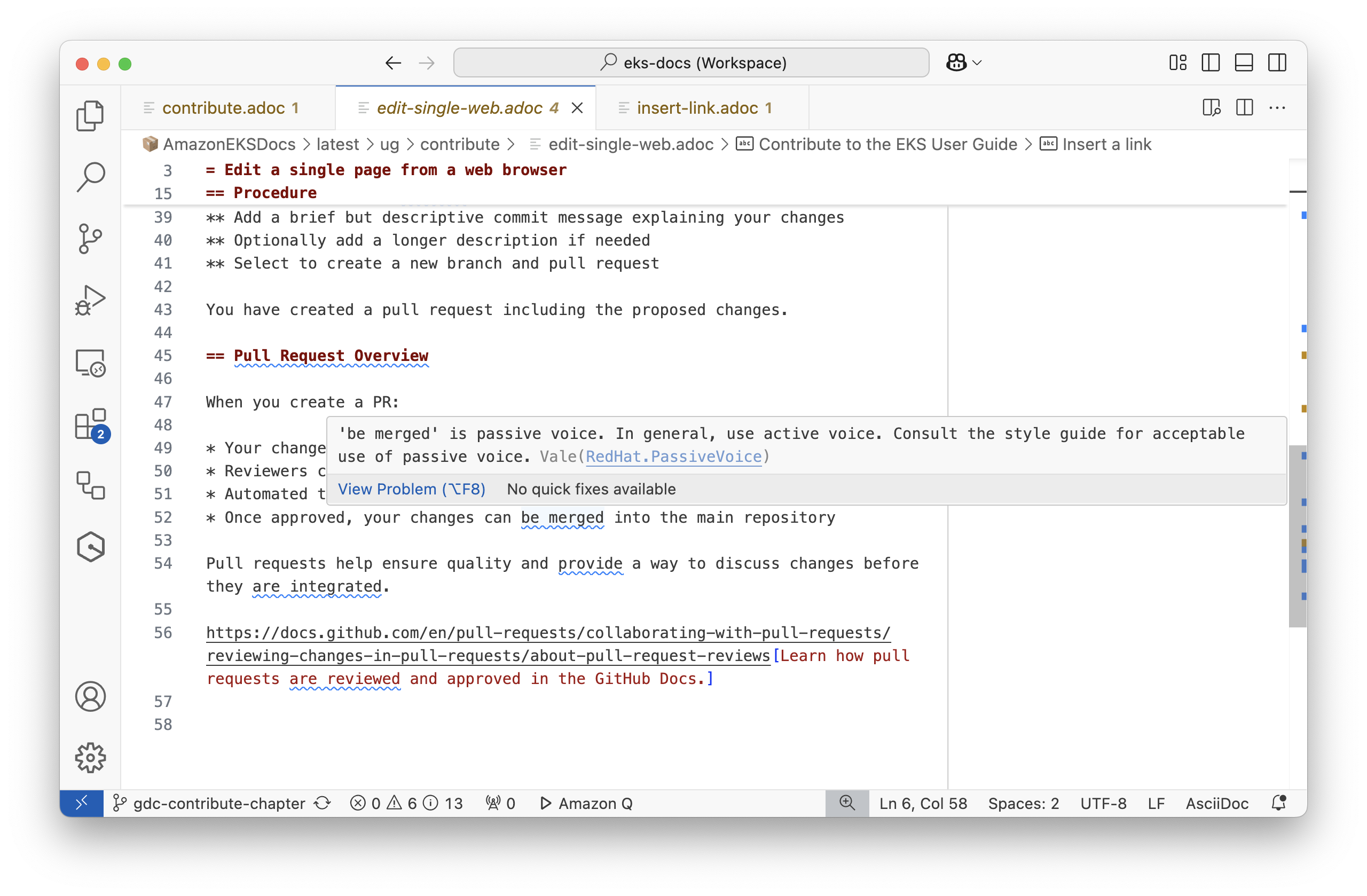 “Visualizza il feedback sullo stile in VS Code