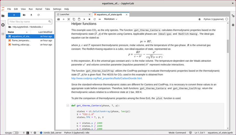 Un file di notebook Jupyter aperto.