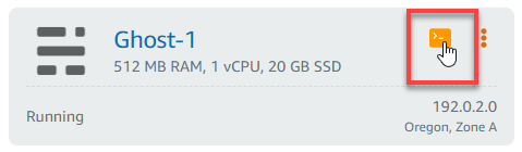 Client SSH basato su browser nella console Lightsail.