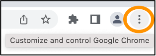 Menu Personalizza e controlla Google Chrome.