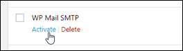 Il plugin SMTP di WP Mail nella WordPress dashboard.