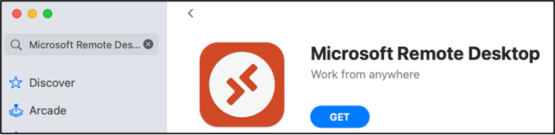 L'applicazione Microsoft Remote Desktop.