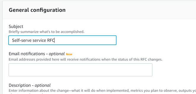 Aggiungi indirizzi e-mail per ricevere notifiche sulle modifiche dello stato RFC.