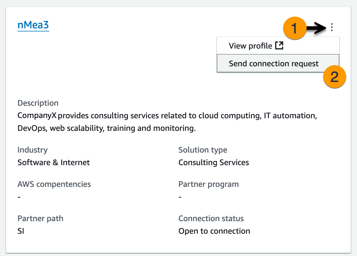 Connessioni con i partner: invia una richiesta di connessione