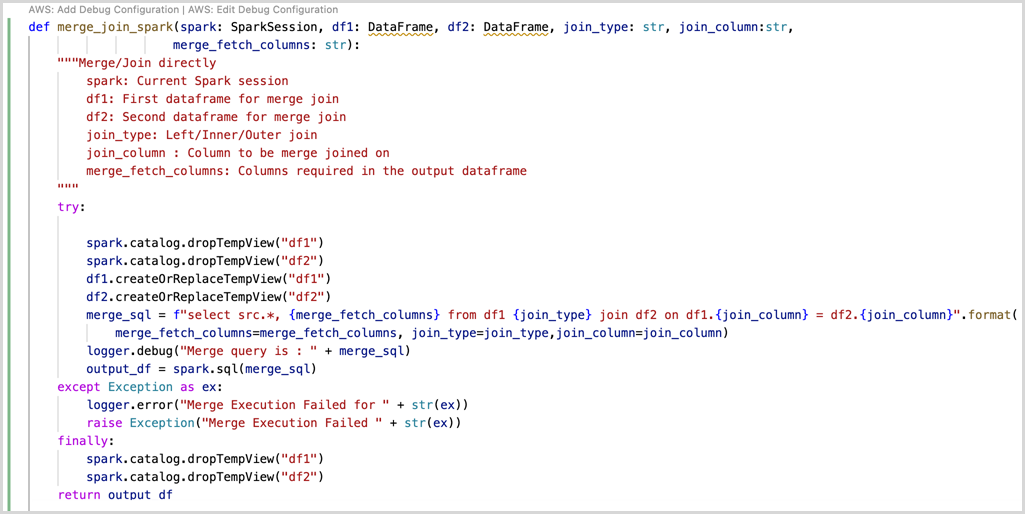 Esempio di funzione di unione Python per attività SSIS