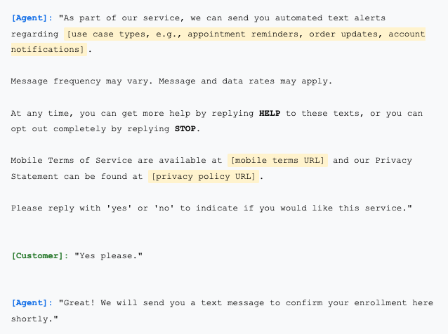 Esempio di attivazione di uno script verbale