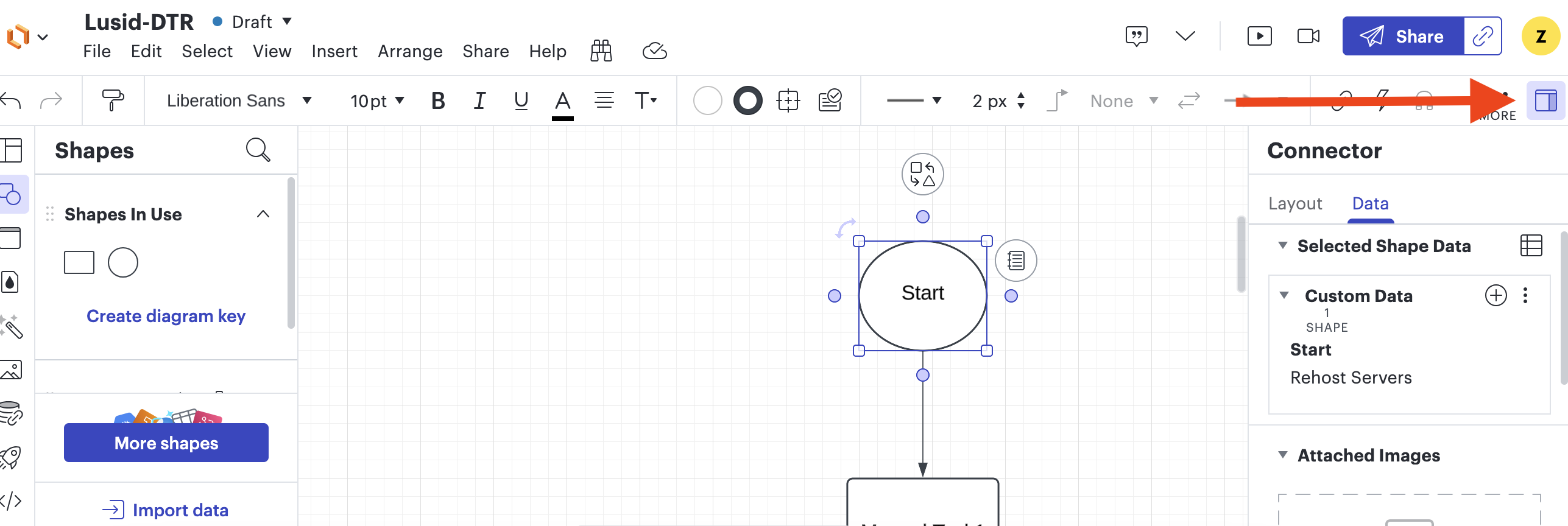crea una scheda Lucid Data