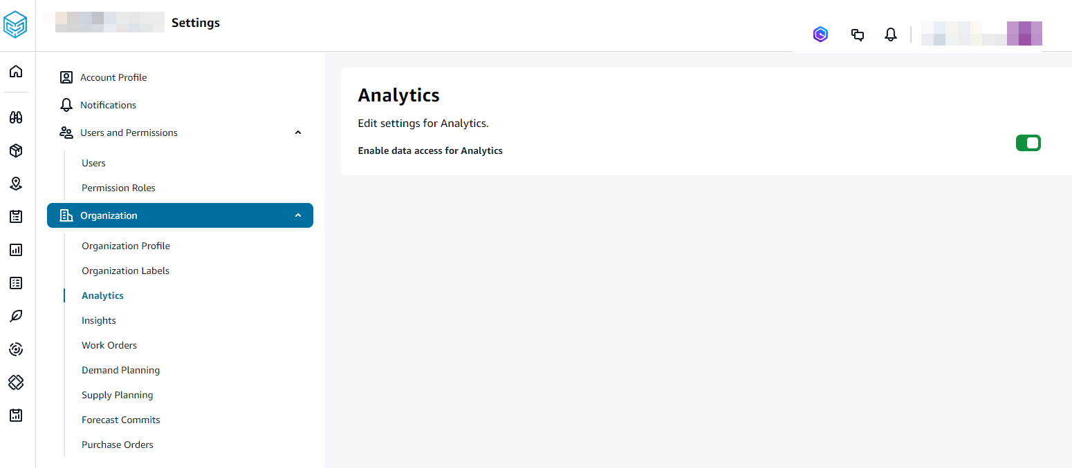 AWS Supply Chain 分析の設定