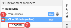 IDE AWS Cloud9 でチームメンバーの ファイルを開く