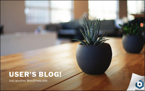 WordPress の Bitnami アプリケーションのホームページ。