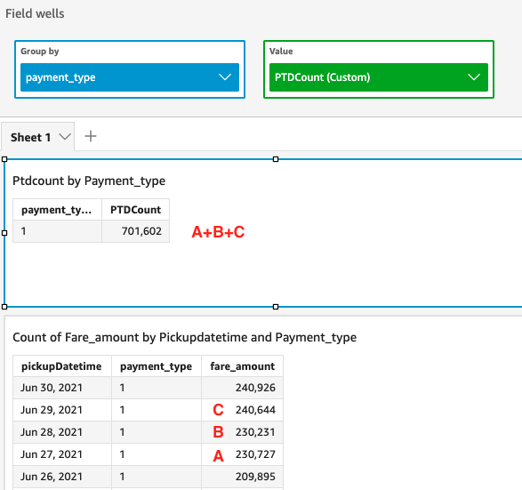 サンプル計算からの結果の画像。