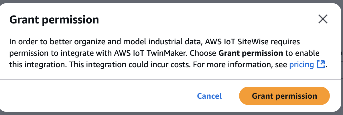 AWS IoT TwinMaker 팝업과 통합