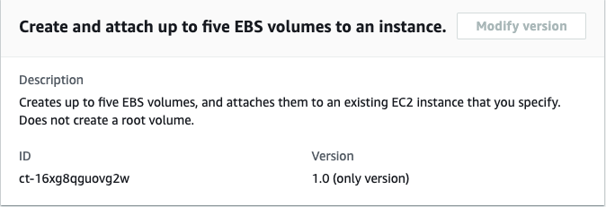 설명 of EBS volume creation and attachment feature for EC2 instances.
