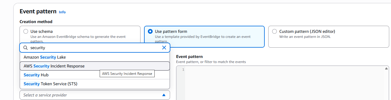 AWS 서비스는 이벤트를 EventBridge 기본 이벤트 버스로 보냅니다. 이벤트가 규칙의 이벤트 패턴과 일치하면 EventBridge는 해당 규칙에 지정된 대상으로 이벤트를 보냅니다.