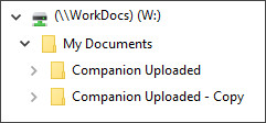 Windows Explorer의 폴더 페어입니다.