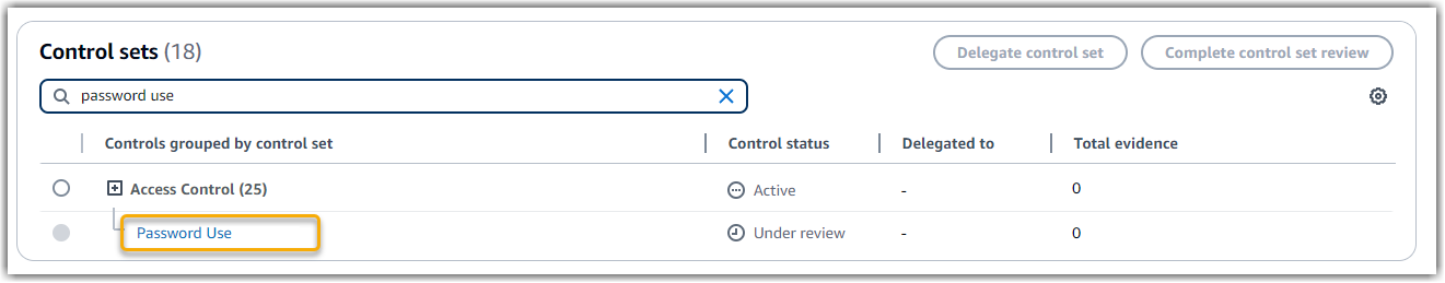 Captura de tela que mostra o controle da API em uma avaliação.