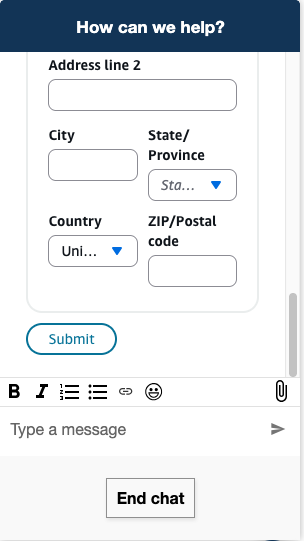Notificação de envio de formulário