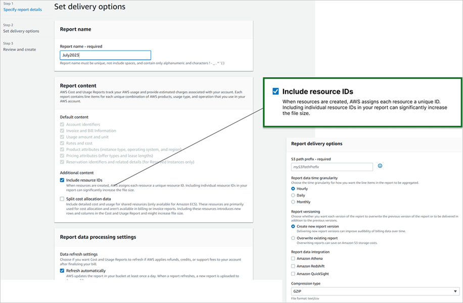 O AWS Billing console.