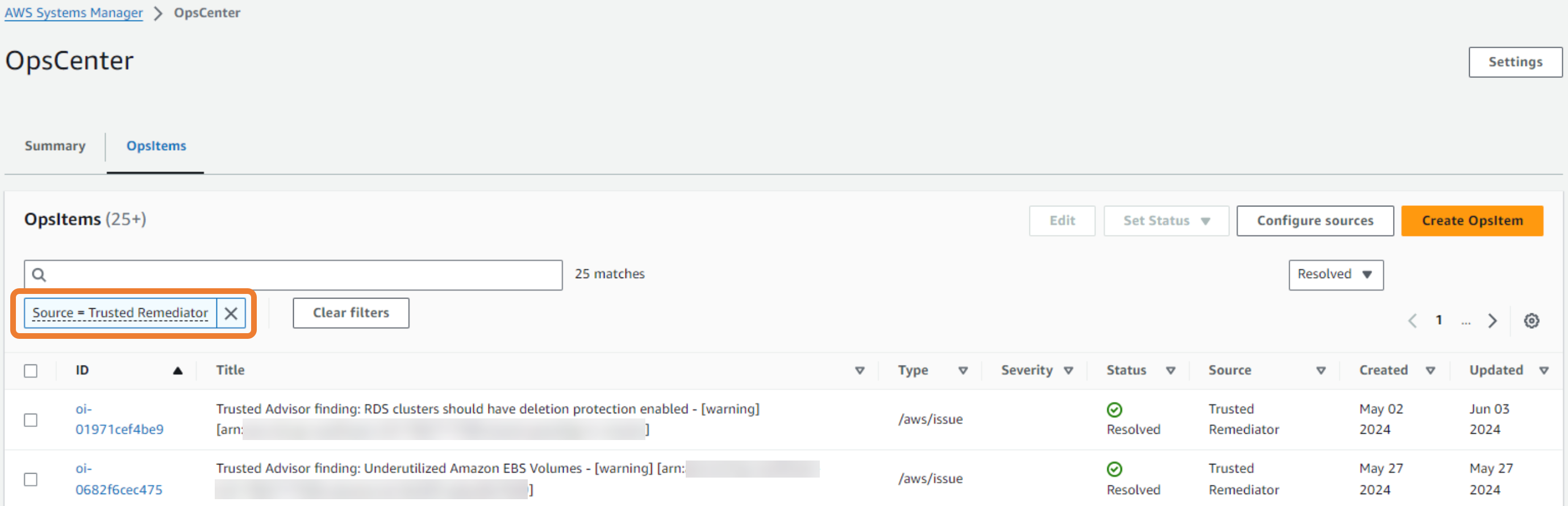 Um exemplo da seção Atributos.