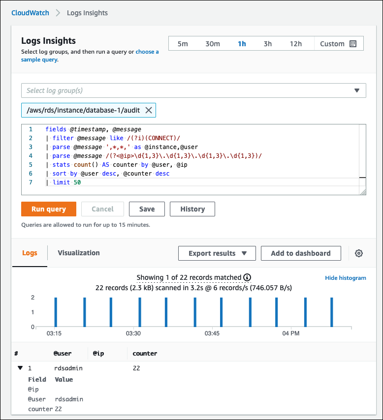 Relatório do Log Insights
