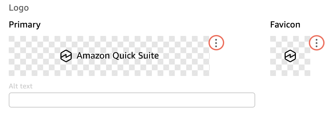 A seção Logotipo da página de Informações da marca.